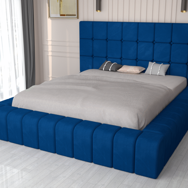 Pat tapitat Regal Galaxy Albastru Stofa