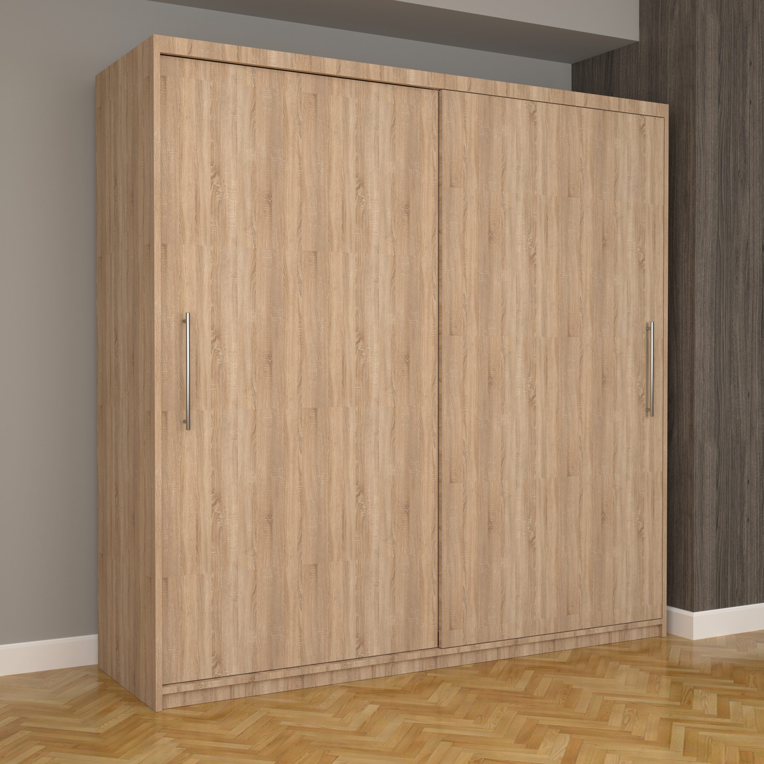 b-12-scaled-1.jpg Dulap Dormitor Nova Eco 200 cm x 200 cm fara oglinda, sonoma cu usi glisante sonoma - imagine 1