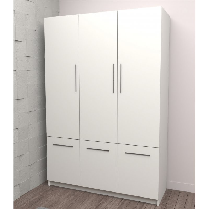 dulap-david-alb.jpg Dulap David Alb 6 usi 150 cm x 200 cm - imagine 1