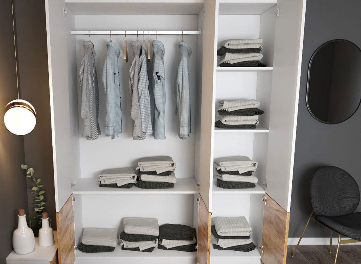 dulap-deschis-1.jpg Dulap David Alb 6 usi 150 cm x 200 cm - imagine 2