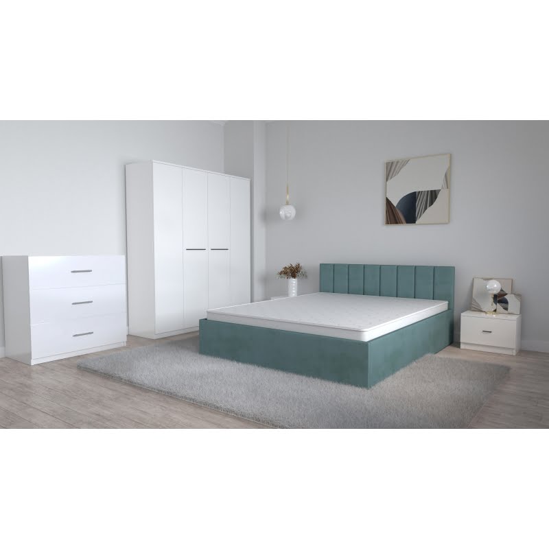 set-dormitor-oliver-alb-cu-pat-tapitat-negru-dulap-lorena-3-usi-noptiere-si-comoda-tv-3-sertare-10.jpg Set Dormitor Oliver Alb cu Pat Tapitat Turcoaz Stofa Dulap Lorena 4 usi Noptiere si comoda Tv 3 sertare - imagine 1