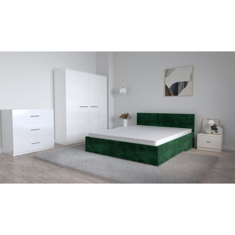 set-dormitor-oliver-alb-cu-pat-tapitat-negru-dulap-lorena-3-usi-noptiere-si-comoda-tv-3-sertare-14.jpg Set Dormitor Oliver Alb cu Pat Tapitat Verde Stofa Dulap Lorena 4 usi Noptiere si comoda Tv 3 sertare - imagine 1