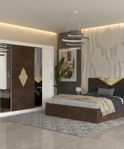 Dormitor Alessa Maro Dressing 250 Si Pat cu 2 Noptiere