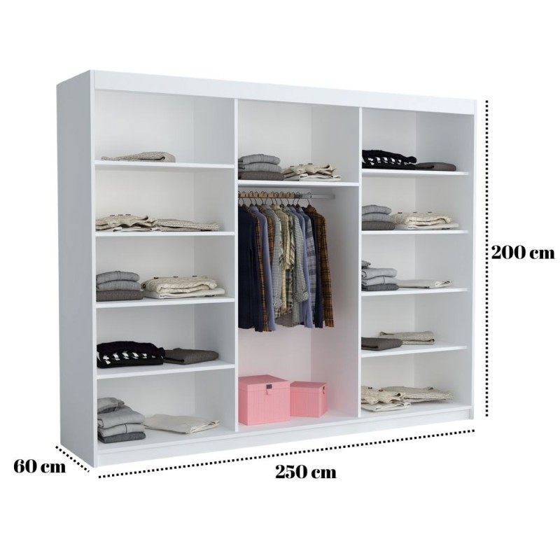 Dormitor Alessa Roz Dressing 250 Si Pat cu 2 Noptiere - imagine 4