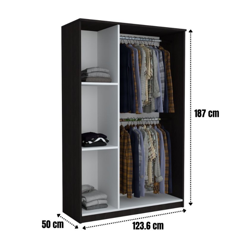 Dormitor Zoe Alb cu Comoda Dressing si doua noptiere - imagine 2