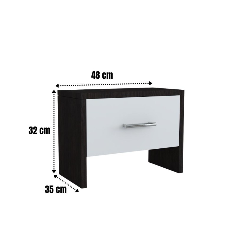 Dormitor Zoe Alb cu Comoda Dressing si doua noptiere - imagine 3