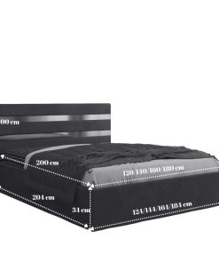 Alternative view of Dormitor Alessa Negru Dressing 250 Si Pat cu 2 Noptiere