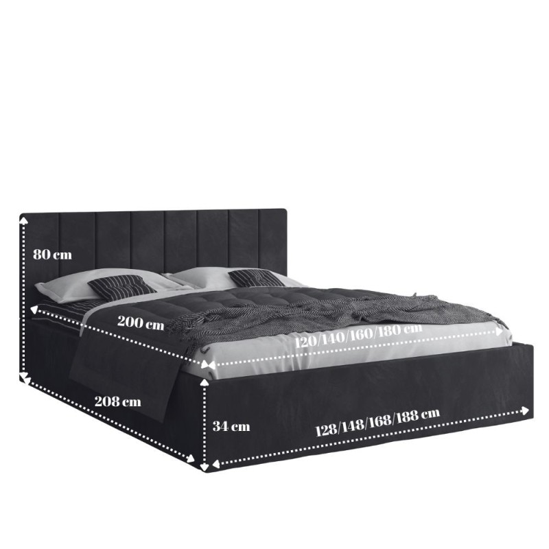 Dormitor Aura Verde cu Pat Tapitat - imagine 2