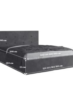 Alternative view of Dormitor Elys Alb cu Dressing 150 si Pat Tapitat Cu 2 Noptiere