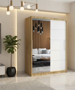 Dresing Delia 150 Sonoma cu Oglinda si Usi Albe