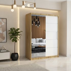 Dresing Delia 150 Sonoma cu Oglinda si Usi Albe