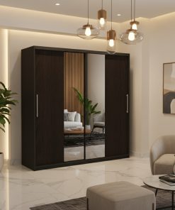 Dresing Delia 200 Gri cu Oglinda  si Usi Wenge