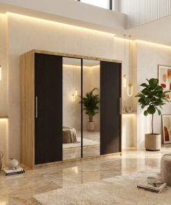 Dresing Delia 200 Sonoma cu Oglinda si Usi Wenge