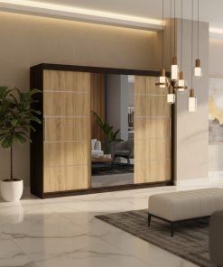 Dresing Delia 250 Wenge cu Oglinda si Usi Sonoma