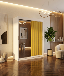 Dressing Tapitat ADELA Galben Cu Oglinda