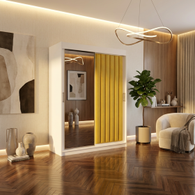 Dressing Tapitat ADELA Galben Cu Oglinda