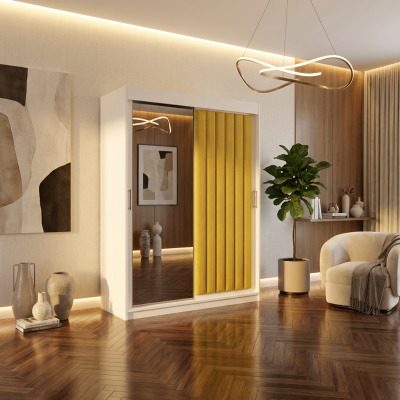 Dressing Tapitat ADELA Galben Cu Oglinda