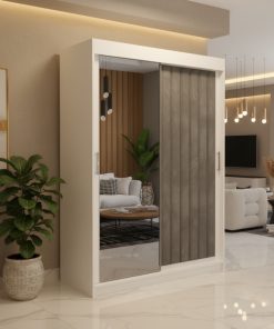 Dressing Tapitat ADELA Gri Cu Oglinda