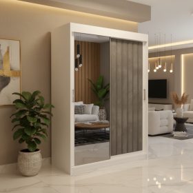 Dressing Tapitat ADELA Gri Cu Oglinda