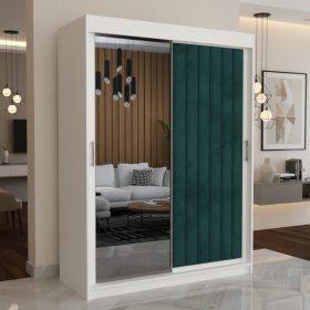 Dressing Tapitat ADELA Verde Cu Oglinda