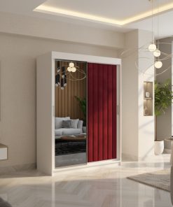 Dressing Tapitat ADELA Visiniu Cu Oglinda