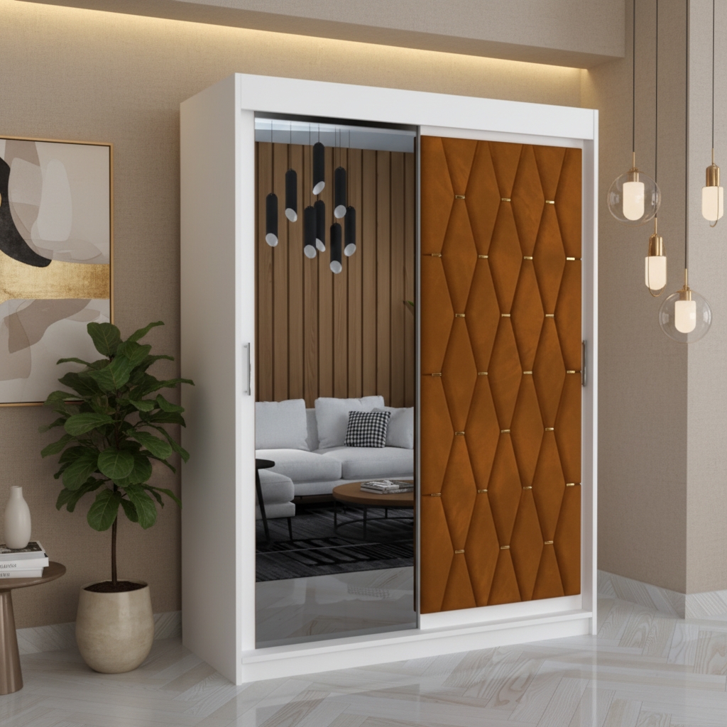 Dressing Tapitat Iris Caramiziu Cu Oglinda