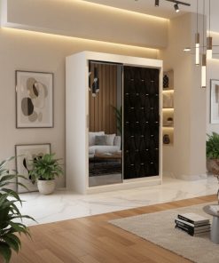 Dressing Tapitat Iris Negru Cu Oglinda