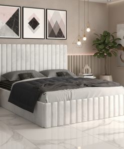 Pat Tapitat Adela Alb Catifea Premium