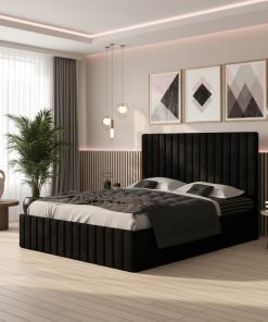 Pat Tapitat Adela Negru Catifea Premium