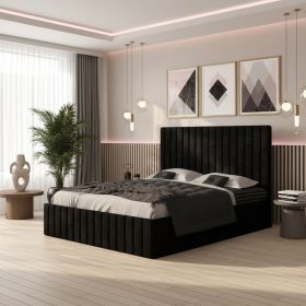 Pat Tapitat Adela Negru Catifea Premium