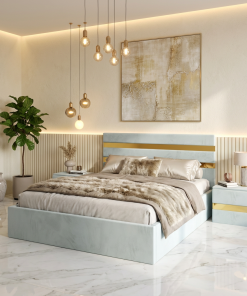 Pat Tapitat Adria Lemon Cu Noptiere Tapitate