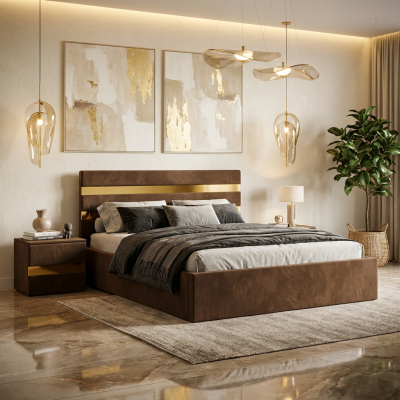 Pat Tapitat Adria Maro Cu Noptiere Tapitate