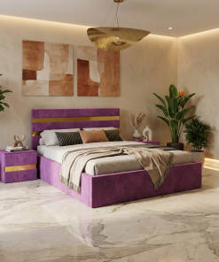 Pat Tapitat Adria Mov Cu Noptiere Tapitate