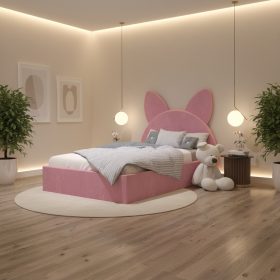 Pat Tapitat Amira Roz cu Catifea Premium