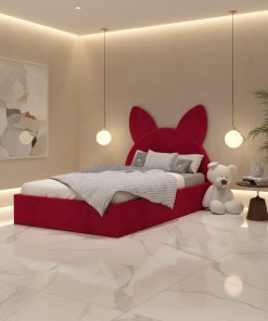 Pat Tapitat Amira Visiniu cu Catifea Premium