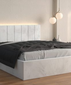 Pat Tapitat Aura Alb Catifea Premium