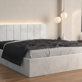 Pat Tapitat Aura Alb Catifea Premium