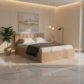 Pat Tapitat Aura Crem Catifea Premium