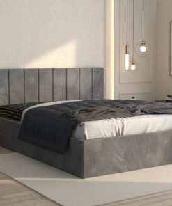 Pat Tapitat Aura Gri Catifea Premium