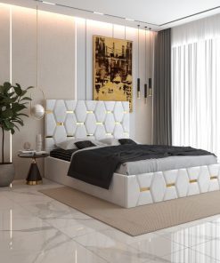 Pat Tapitat Bia Alb Catifea Premium