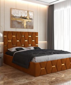 Pat Tapitat Bia Caramiziu Catifea Premium