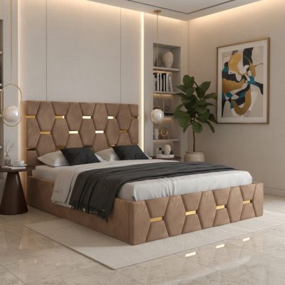 Pat Tapitat Bia Crem Catifea Premium