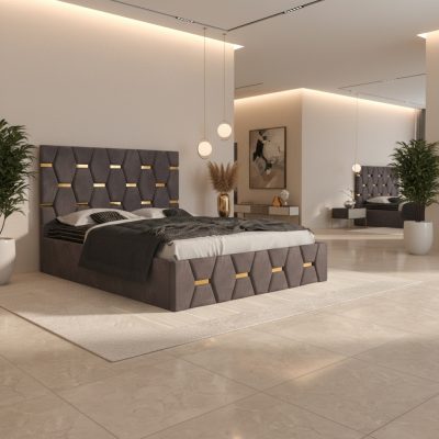 Pat Tapitat Bia Gri Catifea Premium