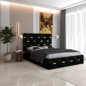 Pat Tapitat Bia Negru Catifea Premium