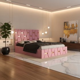 Pat Tapitat Bia Roz Catifea Premium