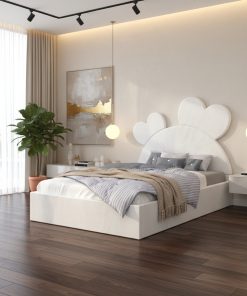 Pat Tapitat Corina Alb Catifea Premium