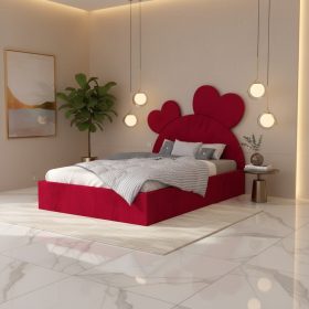 Pat Tapitat Corina Rosu Catifea Premium