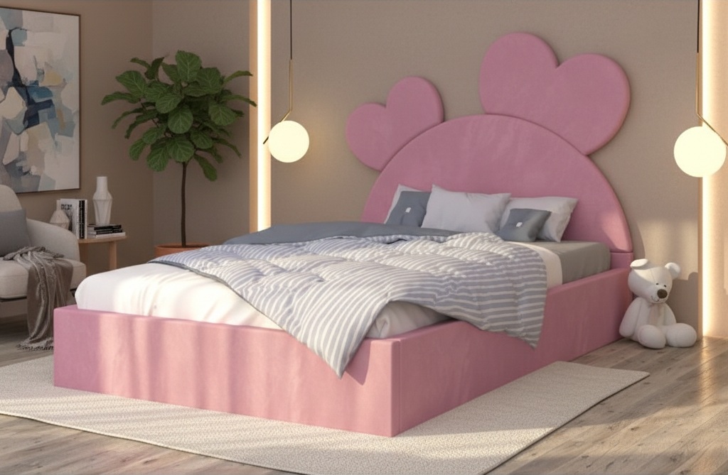 Pat Tapitat Corina Roz Catifea Premium