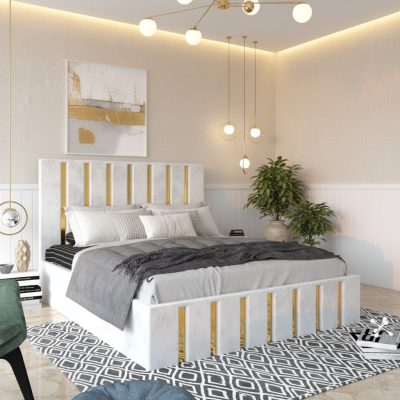 Pat Tapitat Crystal Alb