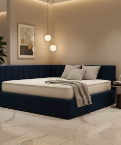 Pat Tapitat De Colt Daria Albastru Catifea Premium